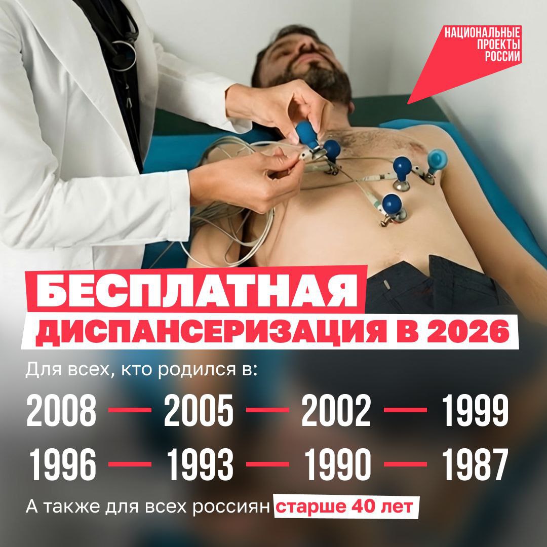 Бесплатная диспансеризация в 2026 году
