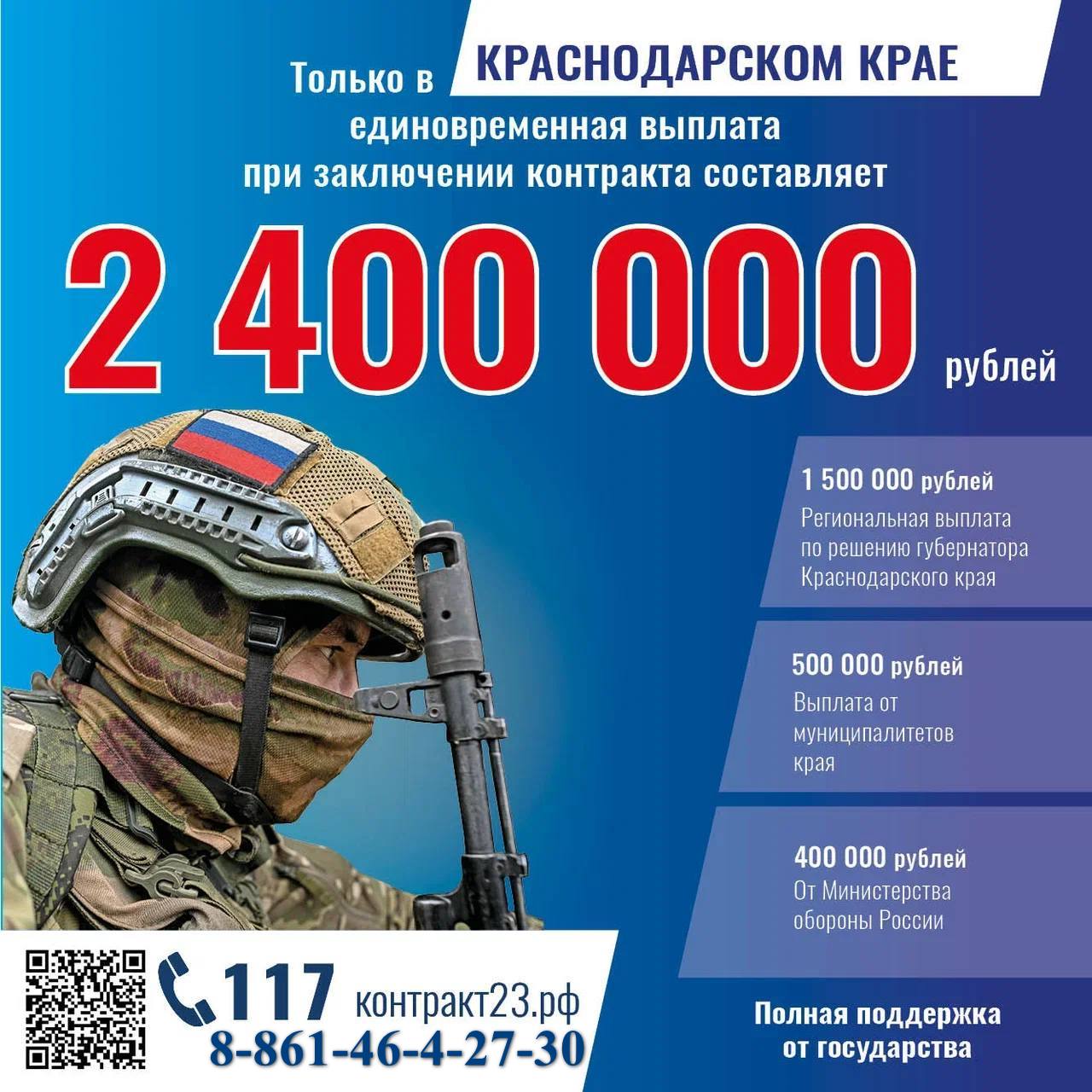 Военный комиссариат Славянского района приглашает желающих заключить контракт с Вооруженными Силами Российской Федерации