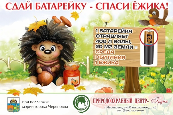 «Сдай батарейку – спаси ежика!» «Сдай батарейку – спаси ежика!»