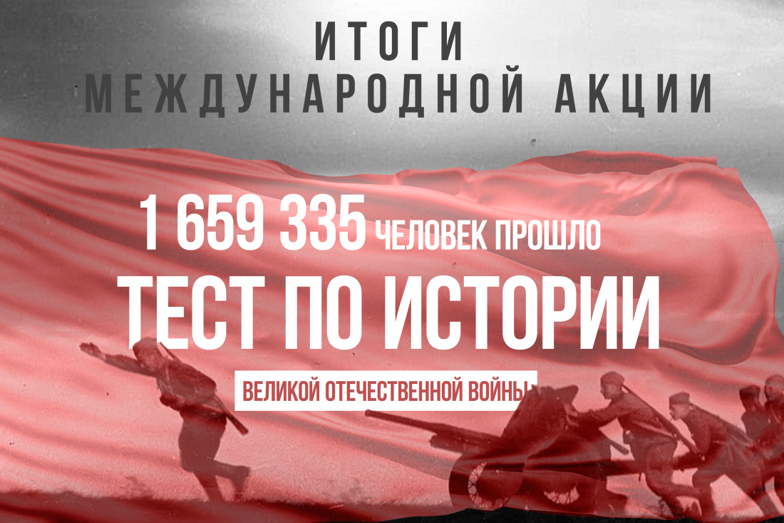 Тест по истории Великой Отечественной войны прошло более 1,6 миллиона человек